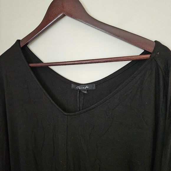 Yana K Dress 3/4 Lisa Long Sleeve Black Neutral Casual Oversized Loose Fit - Picture 4 of 11